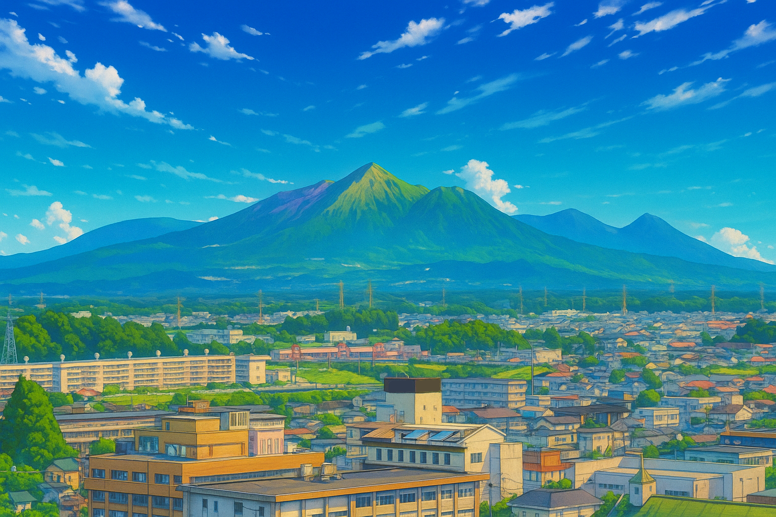 都城市市内の風景